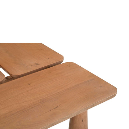 Salontafel Vona naturel mangohout, detail van het materiaal