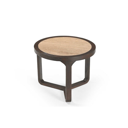 Bijzettafel Morris | Bruin Travertin