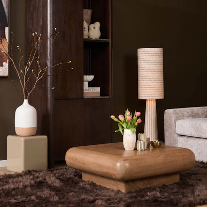Salontafel Fedde naturel mangohout 80 cm in een interieur