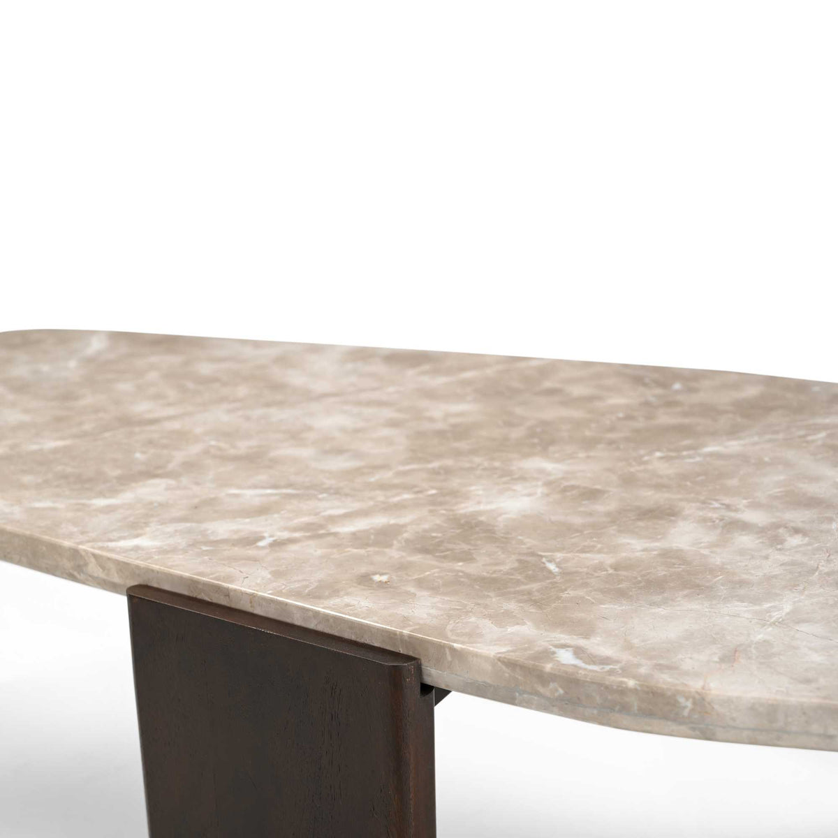Salontafel Silva bruin mangohout, detail van het materiaal