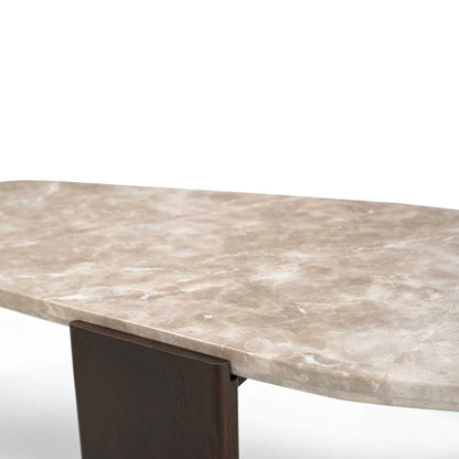 Salontafel Silva bruin mangohout, detail van het materiaal