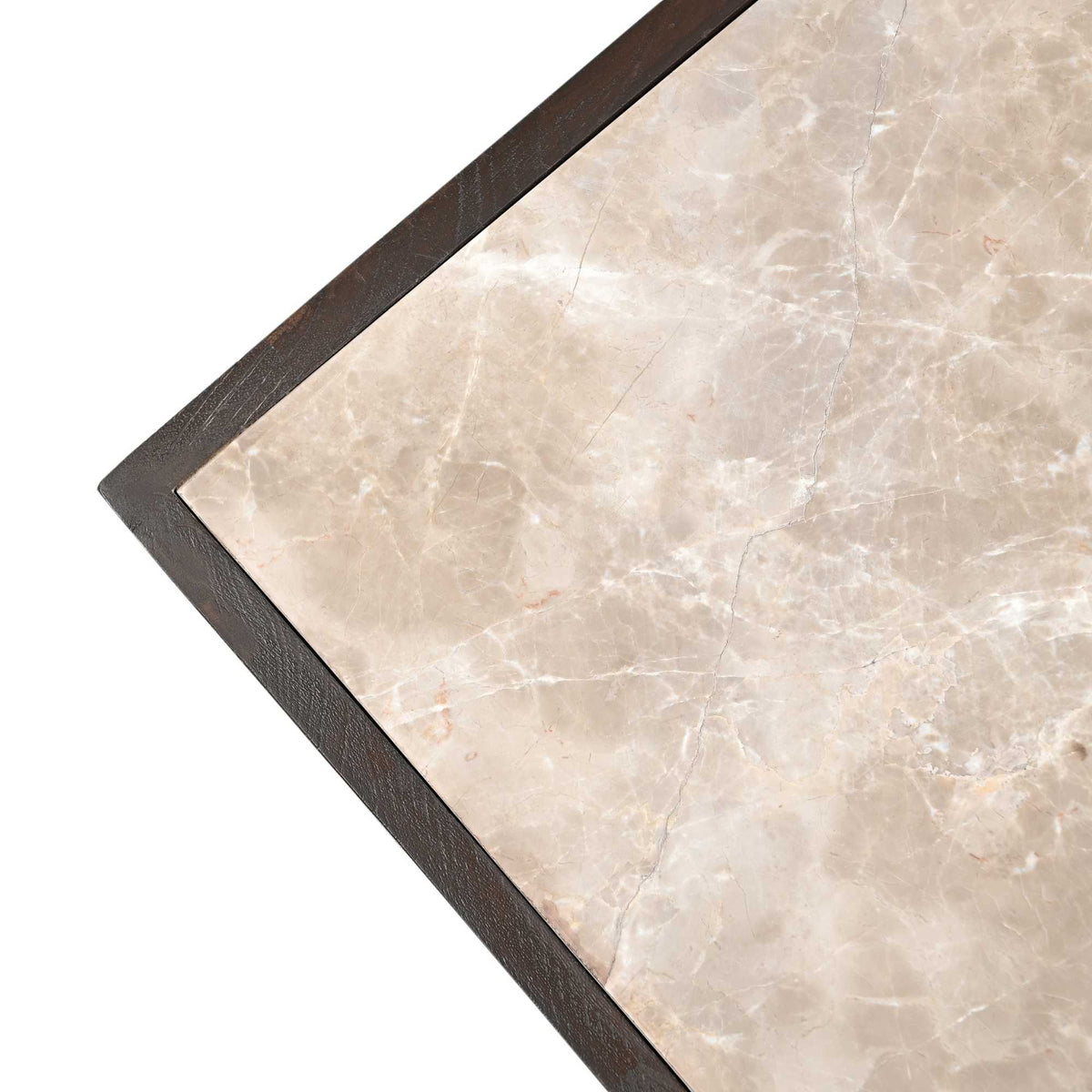 Salontafel Moos bruin mangohout, detail van het materiaal