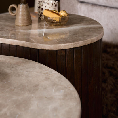 Salontafel Nomi, detail van het materiaal