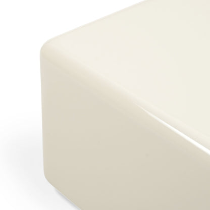 Salontafel Elias wit mdf 60 cm, detail van het materiaal