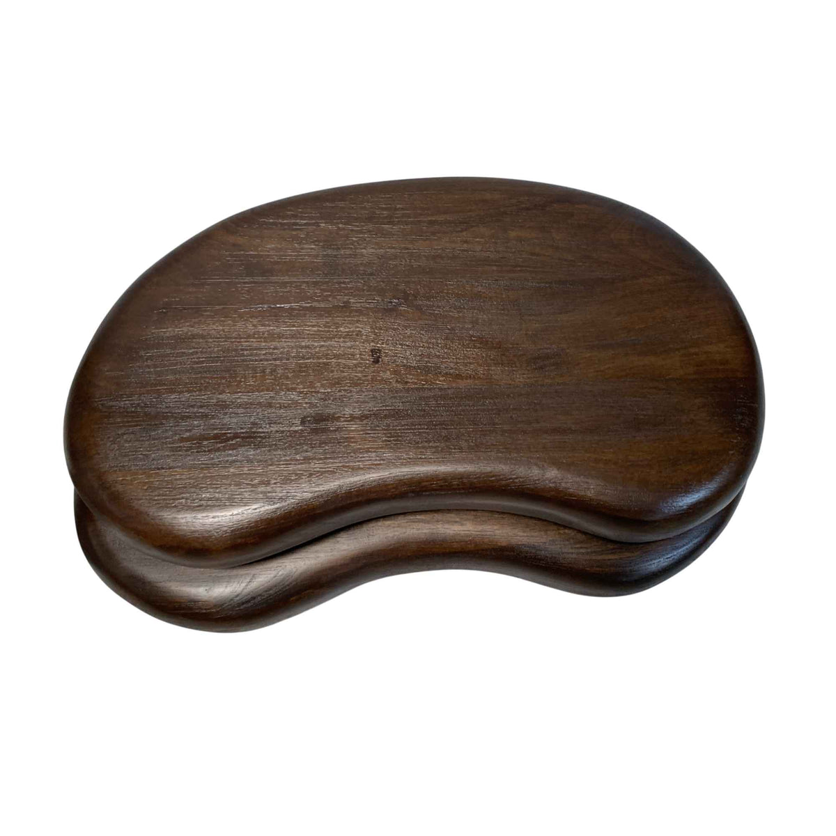 Salontafel Mads bruin mangohout, vooraanzicht op witte achtergrond