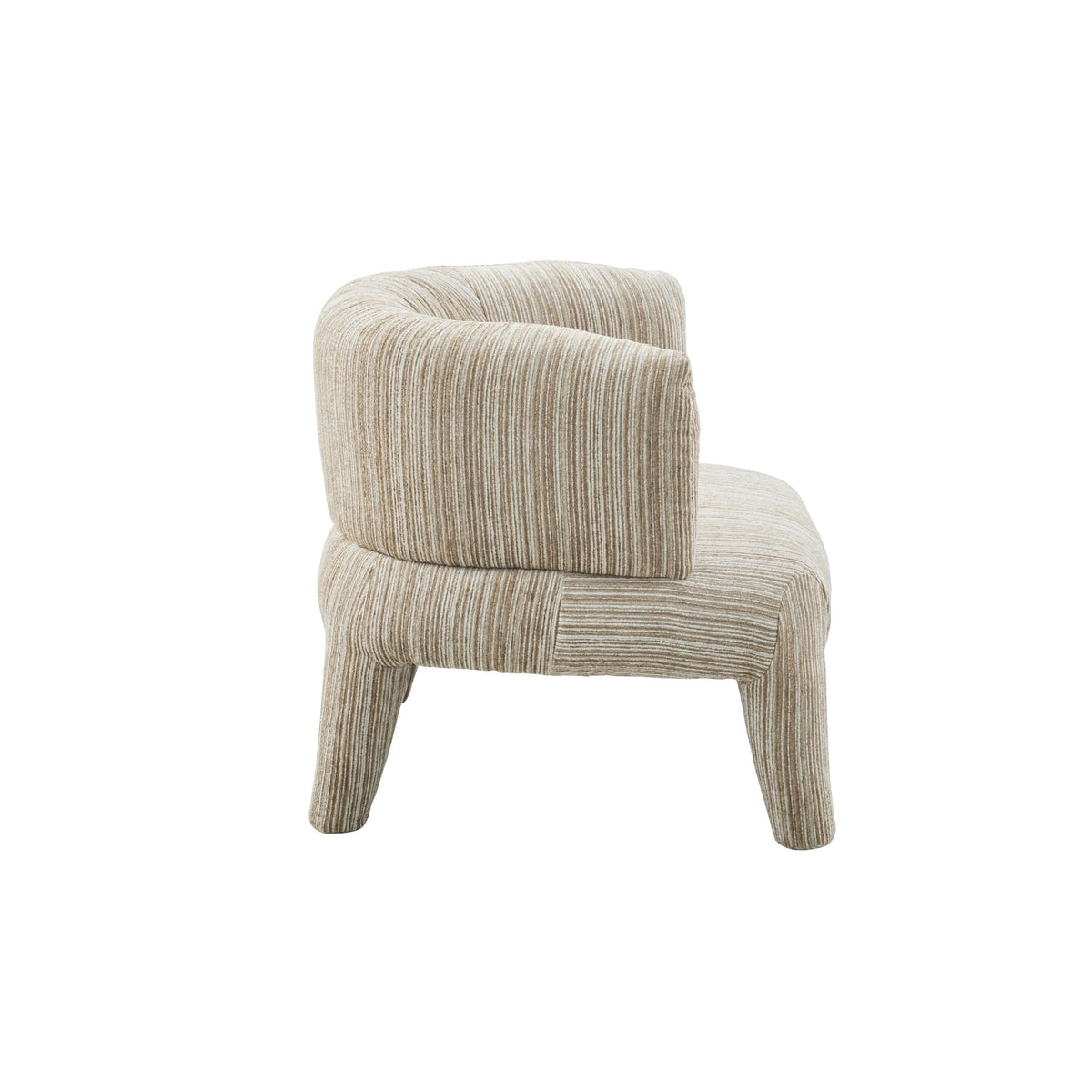 Fauteuil Eva naturel, zijaanzicht op witte achtergrond