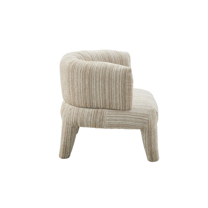 Fauteuil Eva naturel, zijaanzicht op witte achtergrond