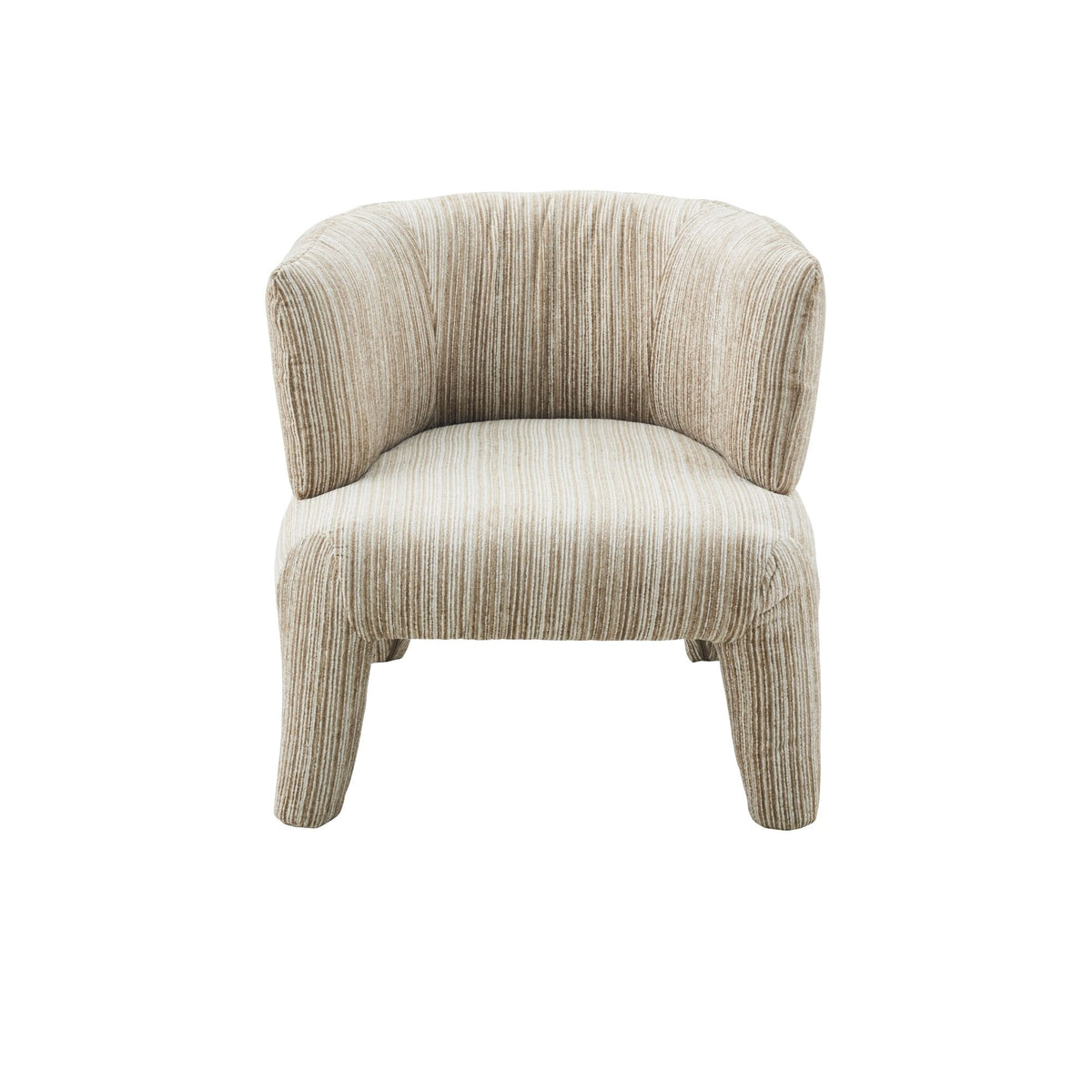 Fauteuil Eva naturel, vooraanzicht op witte achtergrond