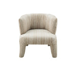 Fauteuil Eva naturel, vooraanzicht op witte achtergrond