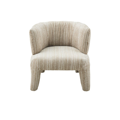 Fauteuil Eva naturel, vooraanzicht op witte achtergrond