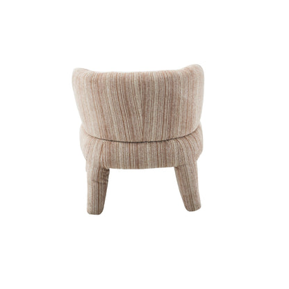 Fauteuil Eva taupe, achteraanzicht op witte achtergrond