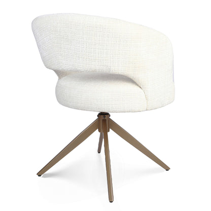 Eetkamerstoel Demi | Off White Cremona | Onderstel Brons