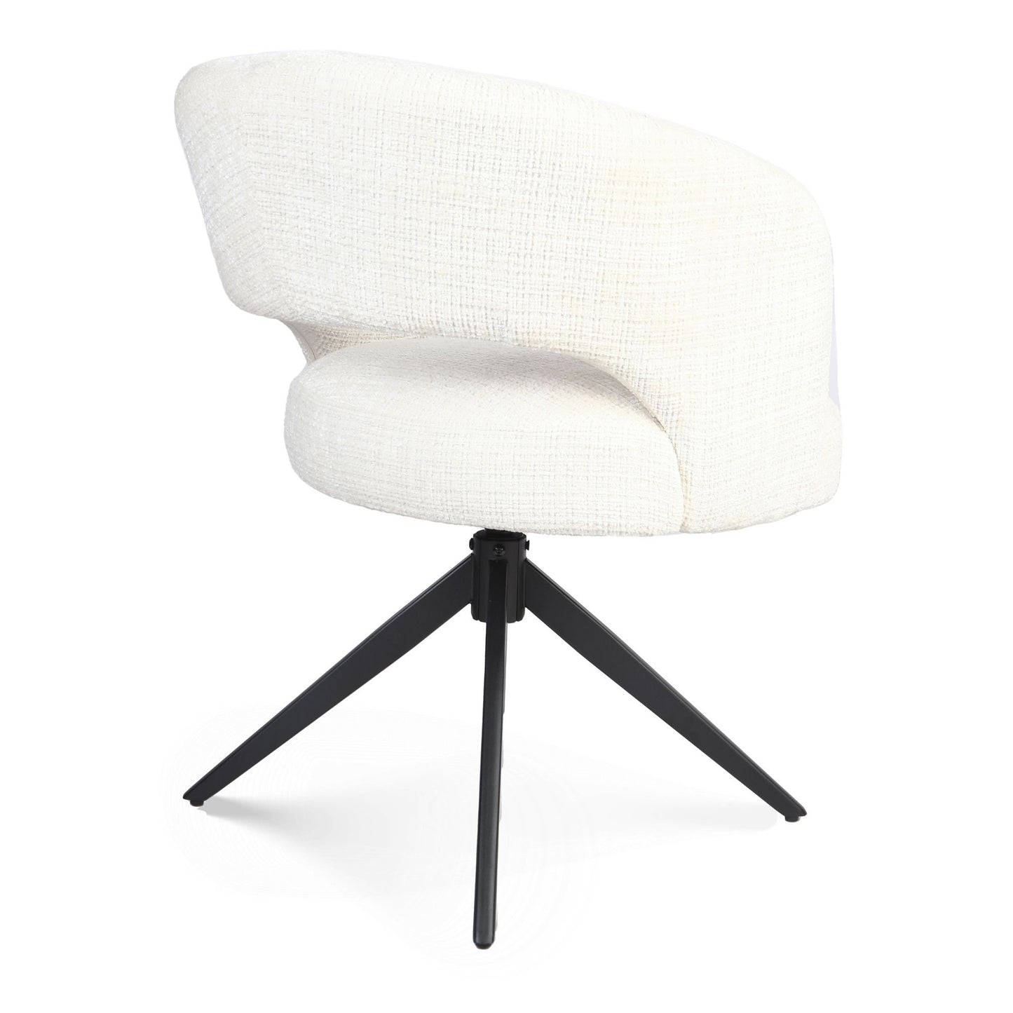 Eetkamerstoel Demi | Off White Cremona | Onderstel Zwart