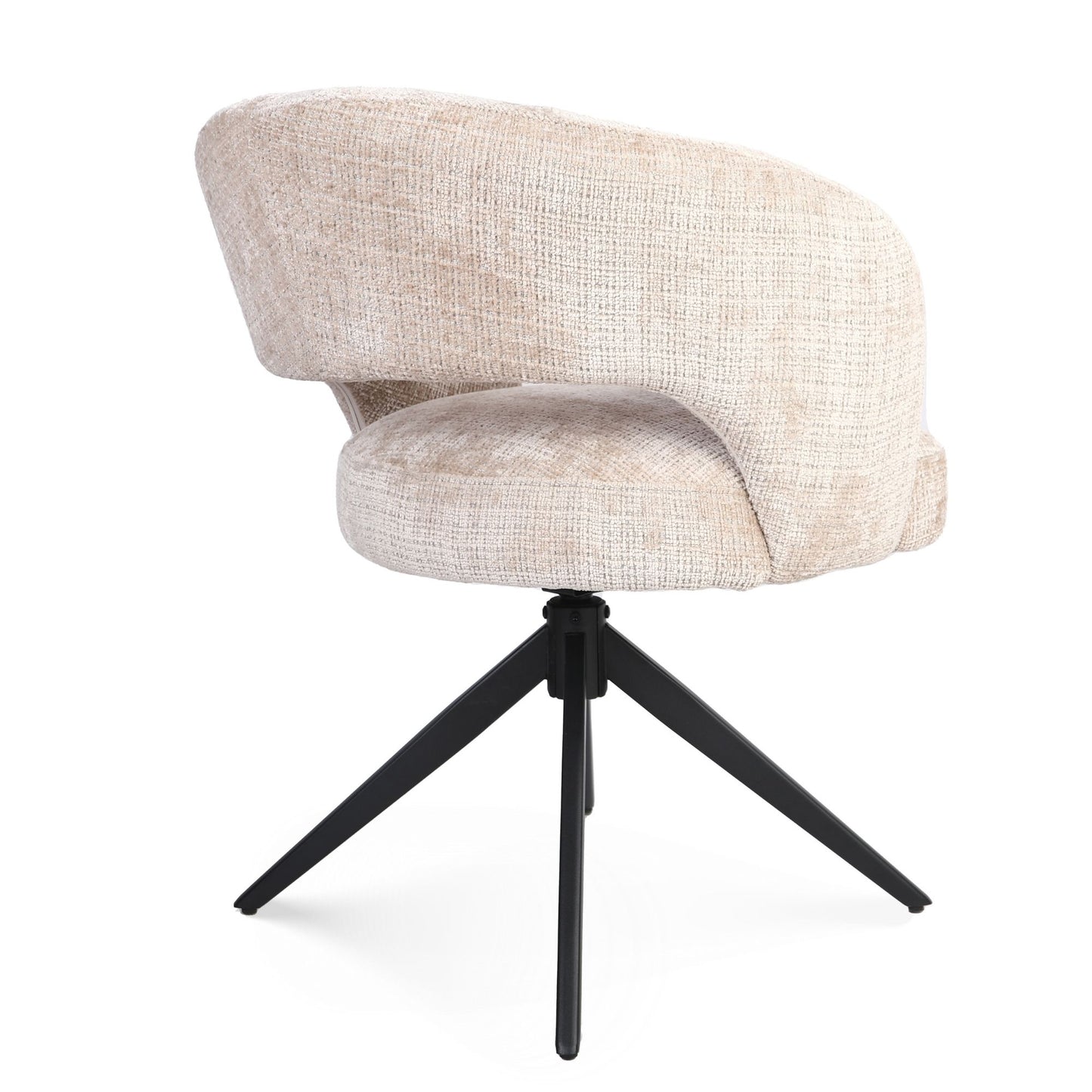 Eetkamerstoel Demi | Beige Cremona | Onderstel Zwart
