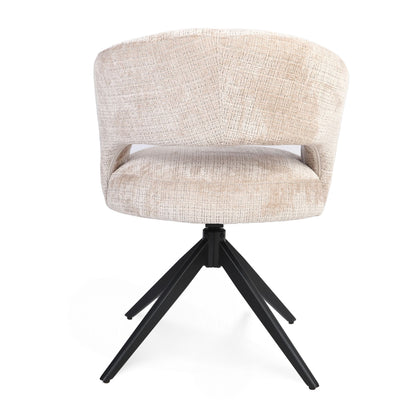 Eetkamerstoel Demi | Beige Cremona | Onderstel Zwart