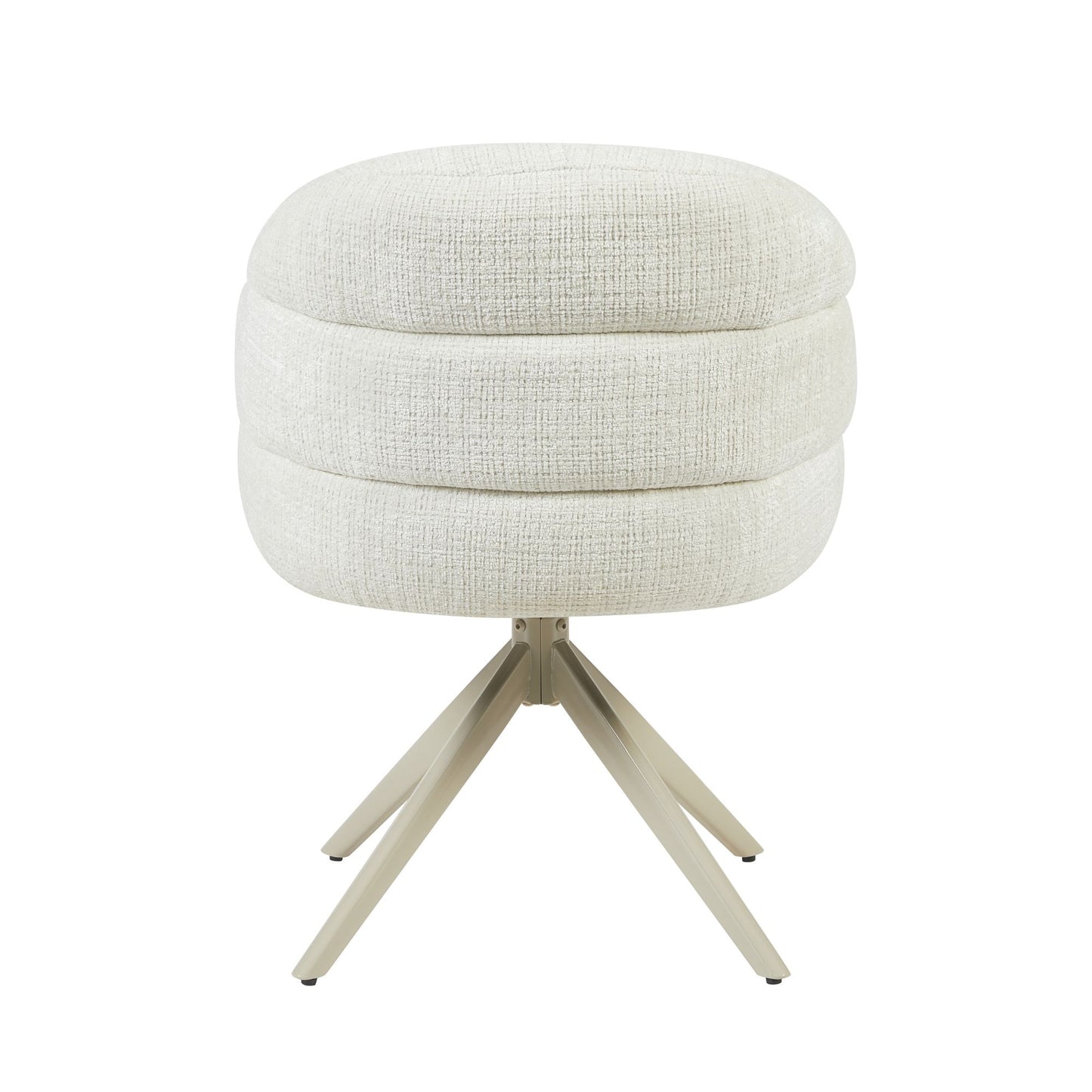 Eetkamerstoel Bella | Wit Cremona | Onderstel Sand