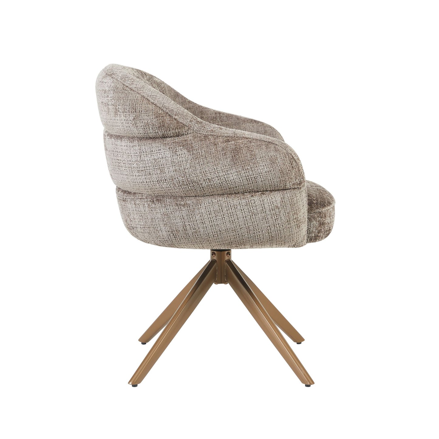 Eetkamerstoel Bella | Clay Cremona | Onderstel Brons