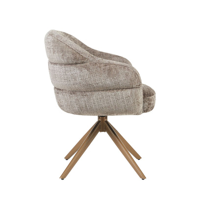 Eetkamerstoel Bella | Clay Cremona | Onderstel Brons