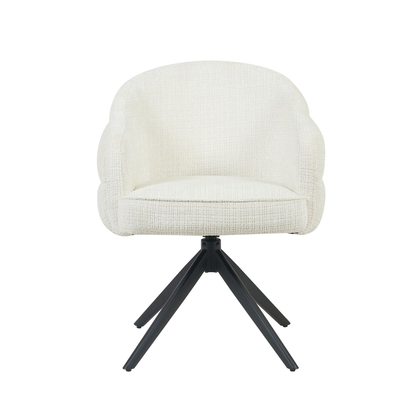 Eetkamerstoel Bella | Wit Cremona | Onderstel Black