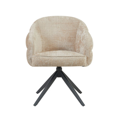 Eetkamerstoel Bella | Beige Cremona | Onderstel Black