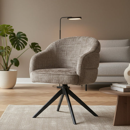 Eetkamerstoel Bella | Clay Cremona | Onderstel Black