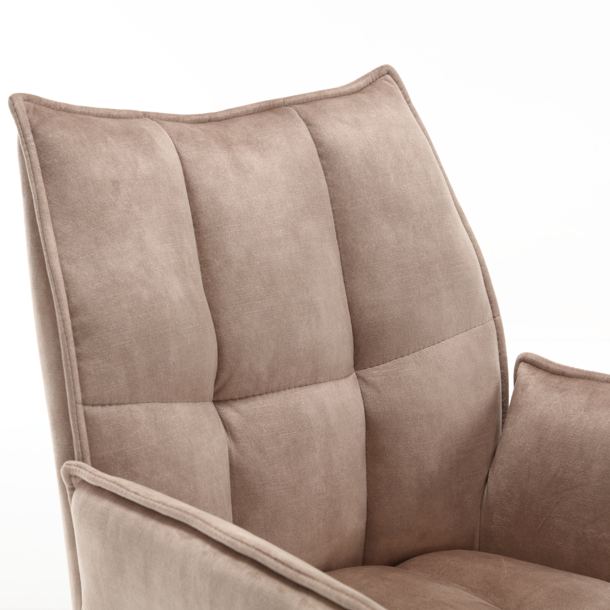 Eetkamerstoel Dinant beige, detail van het materiaal