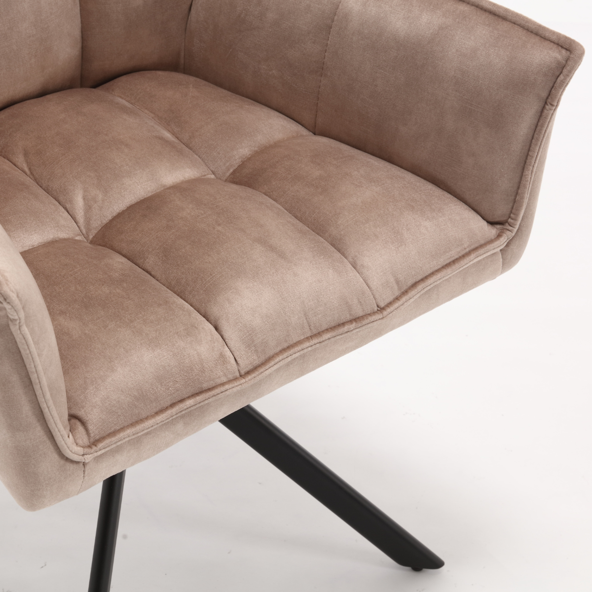 Eetkamerstoel Dinant beige, detail van het materiaal