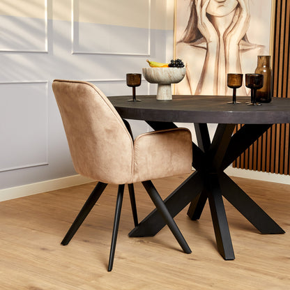 Eetkamerstoel Nova | Velvet | Magazijn leegverkoop