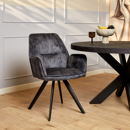 Eetkamerstoel Nova | Velvet | Magazijn leegverkoop