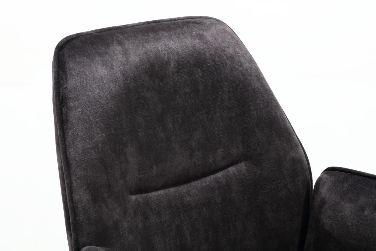 Eetkamerstoel Nova antraciet velvet, detail van het materiaal