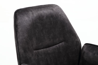Eetkamerstoel Nova antraciet velvet, detail van het materiaal