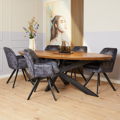 Eetkamerstoel Nova | Velvet | Magazijn leegverkoop
