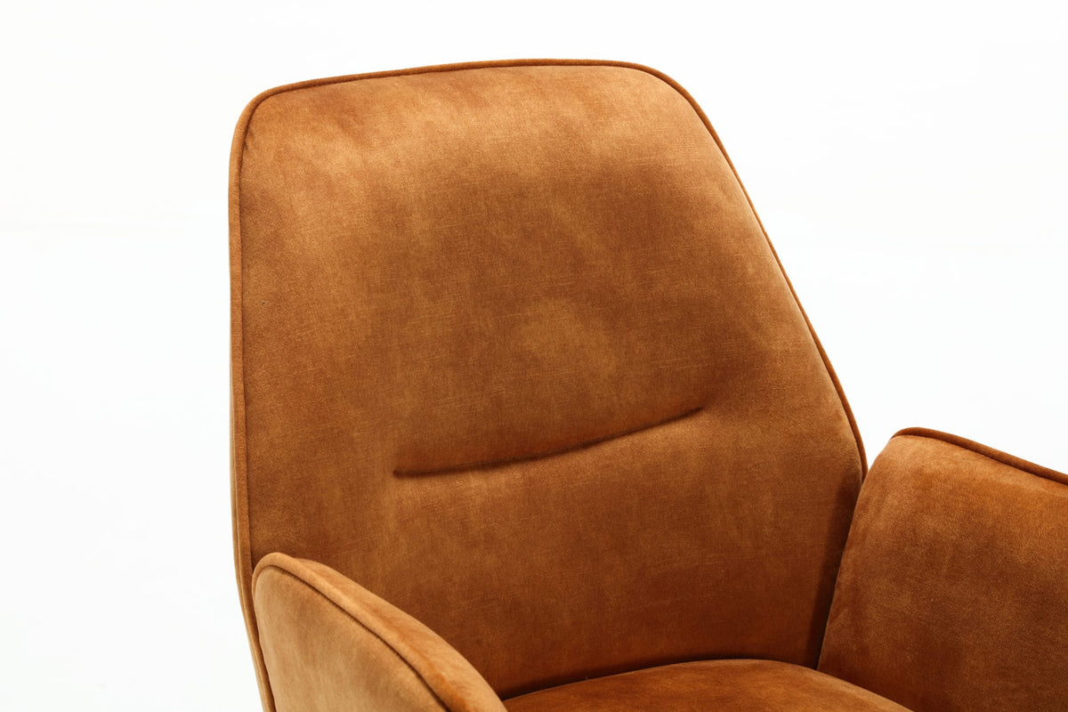 Eetkamerstoel Nova goudkleurig velvet, detail van het materiaal