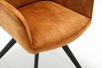 Eetkamerstoel Nova goudkleurig velvet, detail van het materiaal