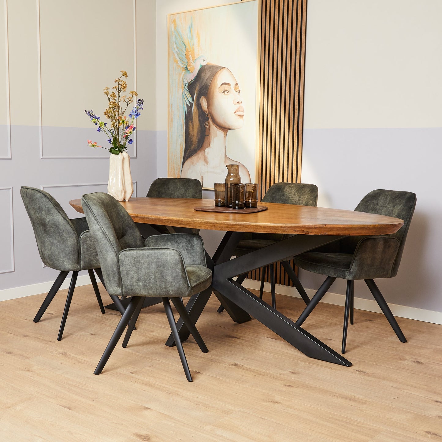 Eetkamerstoel Nova | Velvet | Magazijn leegverkoop