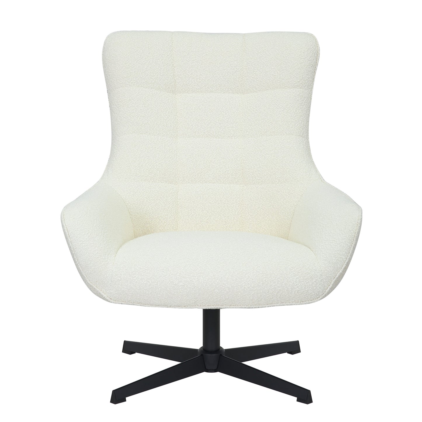 Draaifauteuil Nora | Wit Polyester Stof