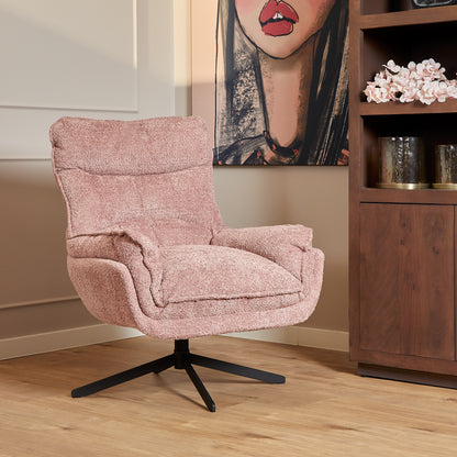 Fauteuil Vera | Roze Polyester
