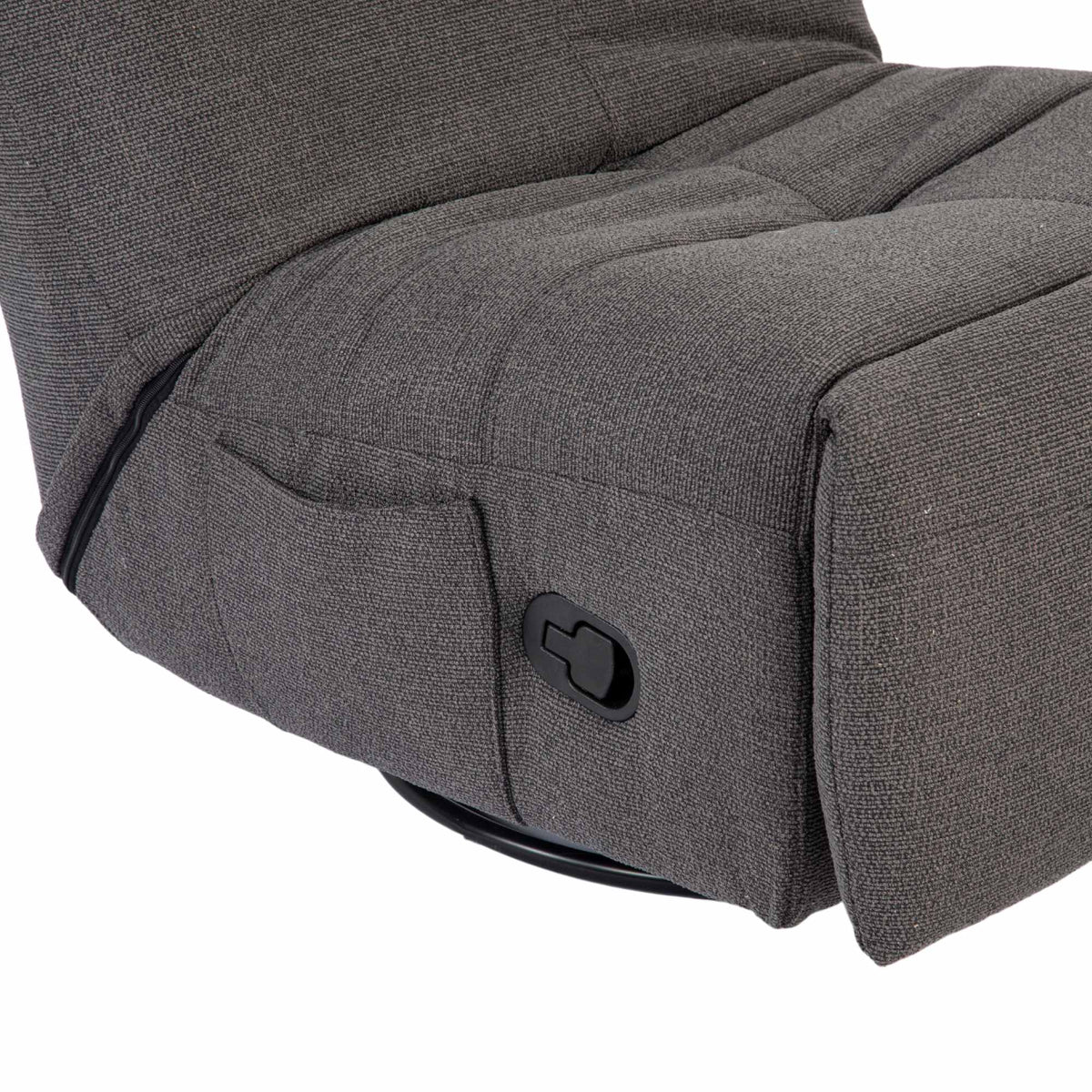 Relaxfauteuil Lazy | Grijs Stof — Detail
