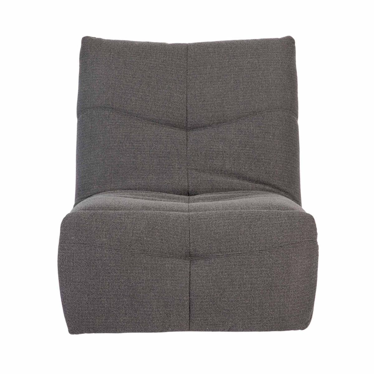 Relaxfauteuil Lazy | Grijs Stof — Achteraanzicht - witfoto
