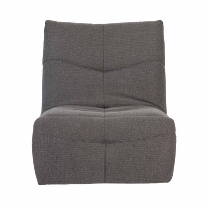 Relaxfauteuil Lazy | Grijs Stof — Achteraanzicht - witfoto