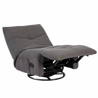 Relaxfauteuil Lazy | Grijs Stof — Zijaanzicht - witfoto