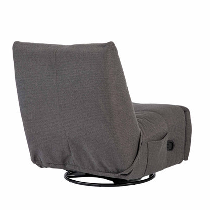 Relaxfauteuil Lazy | Grijs Stof — Achteraanzicht - witfoto