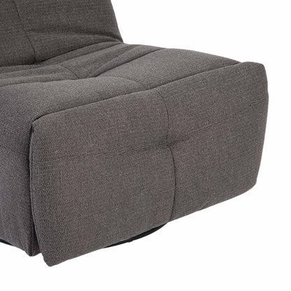 Relaxfauteuil Lazy | Grijs Stof — Zijaanzicht - witfoto