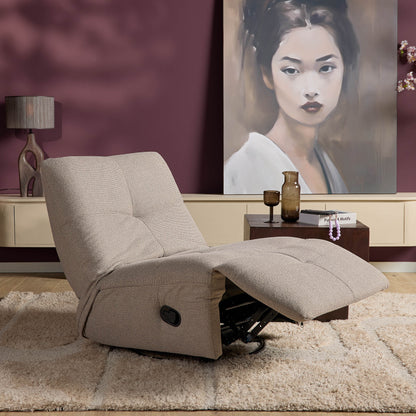 Relaxfauteuil Lazy | Taupe Stof