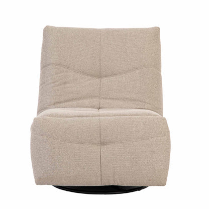 Relaxfauteuil Lazy | Taupe Stof — Vooraanzicht - witfoto