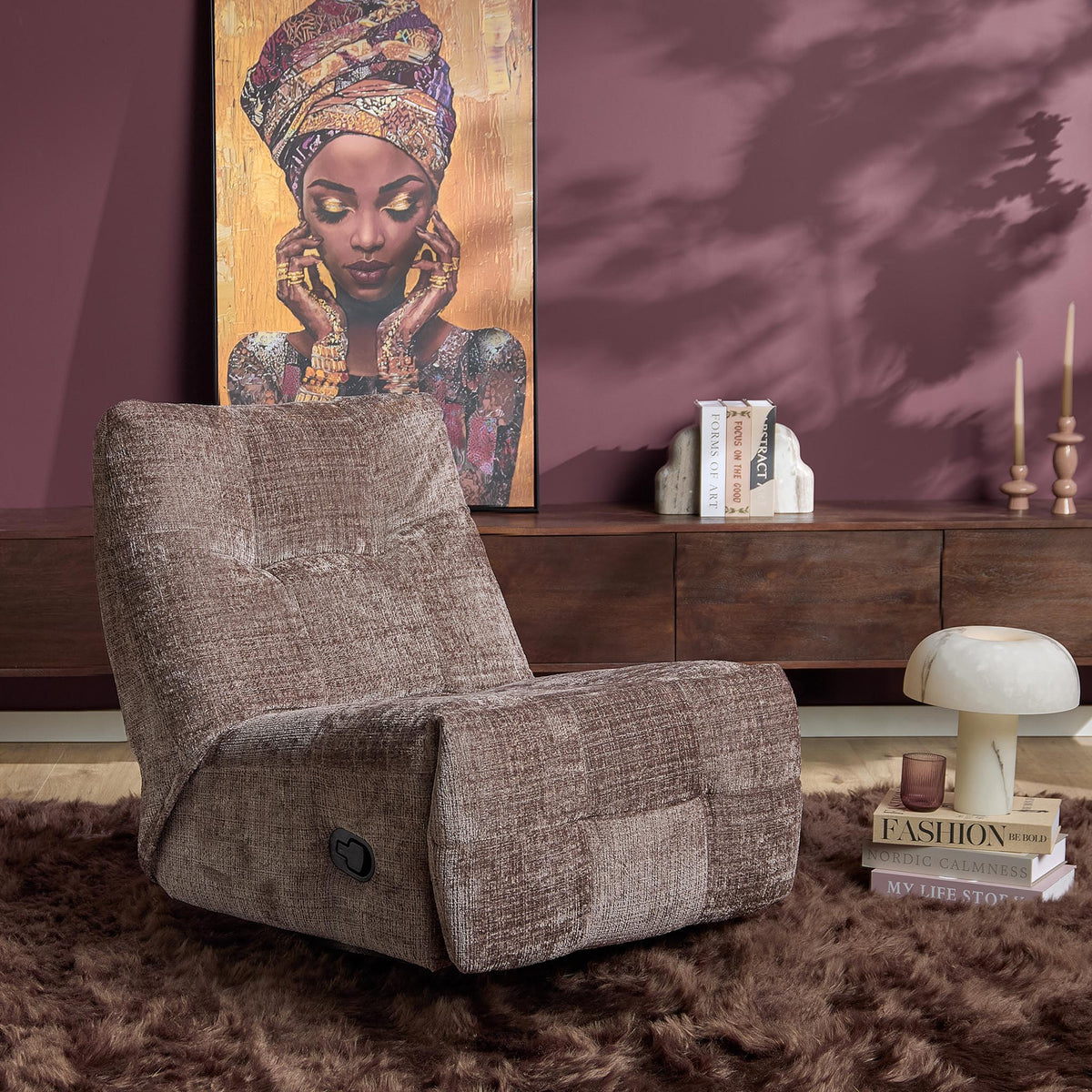 Relaxfauteuil Chill | Cremona Clay — Vooraanzicht - sfeer