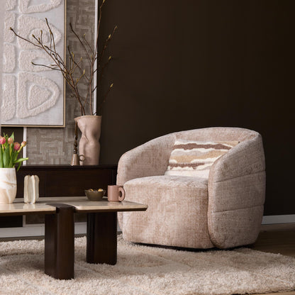 Fauteuil Yara | Beige — Achteraanzicht - sfeer