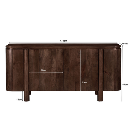 Dressoir Salano | Bruin Mangohout