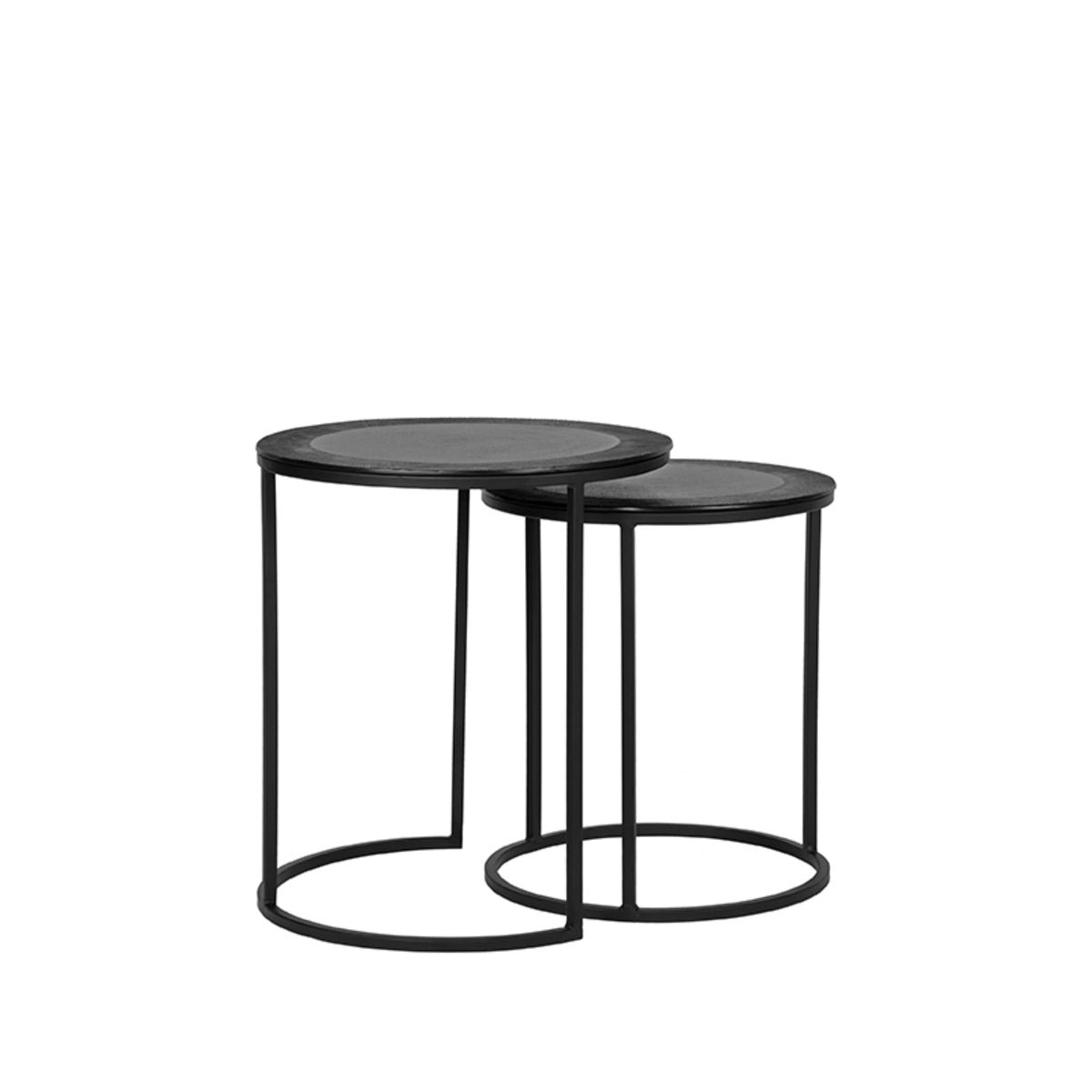 Salontafel Set Pair | Zwart Metaal