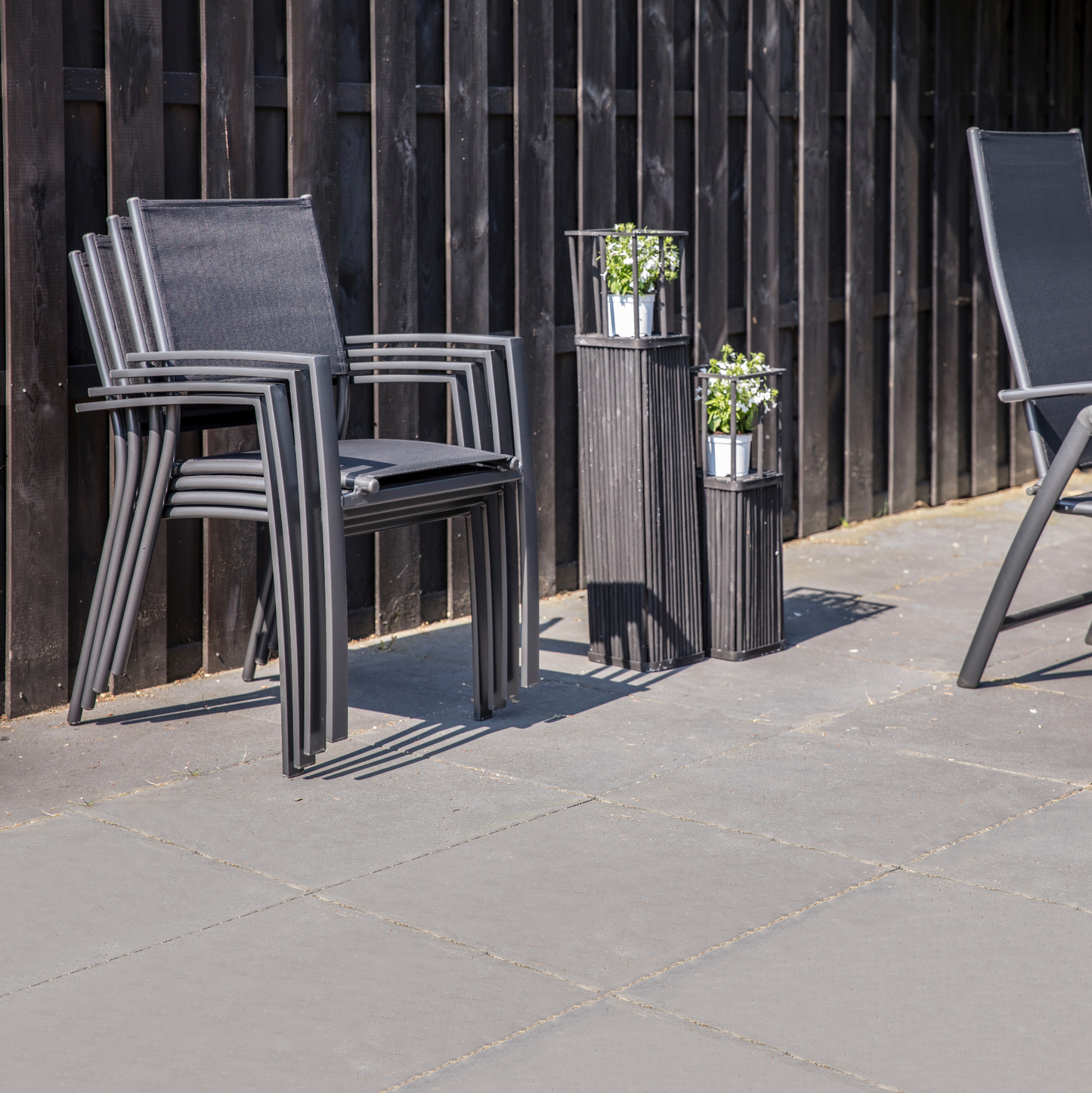 Stapelbare Tuinstoel Prego | Zwart